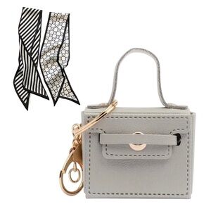 Stylish Coin/Accessories Pouch Bag Charm Keychain & Random design Twilly 🆕